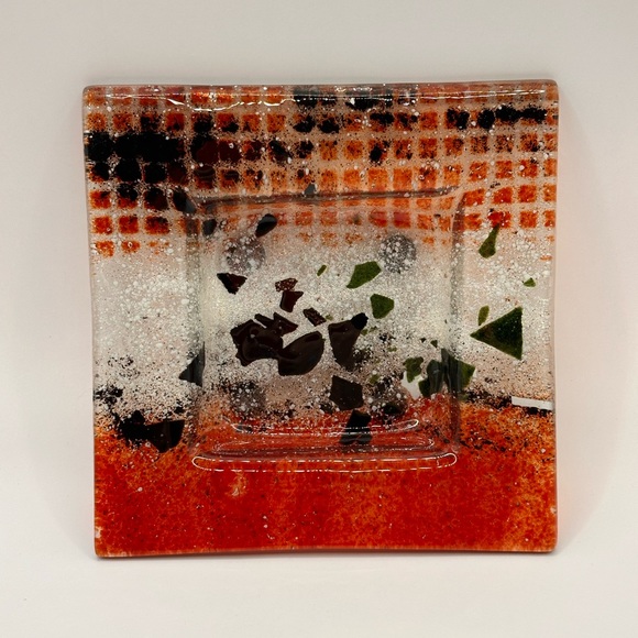 Lafiore Handmade Murano Glass Trinket Dish Made in Mallorca Spain - Picture 1 of 3